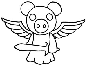 Golden Piggy Roblox coloring pages