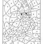 Halloween Owl Color by Number coloring pages