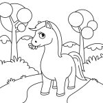 Horse Eating Leaves coloring pages