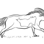 Horse Running coloring pages