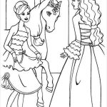 Horse and princess coloring pages