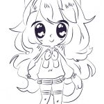 Kawaii Anime Girl coloring pages
