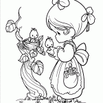 Kind Little Girl coloring pages