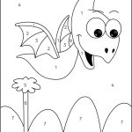 Kindergarten Color by Number coloring pages