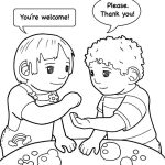 Kindness Helping Friend coloring pages