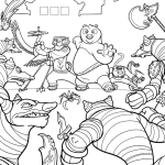 Kung Fu Panda Battle coloring pages