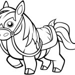 Little Funny Horse coloring pages