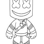 Little Marshmello Fortnite coloring pages
