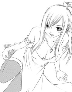 Lovely Erza Scarlet coloring pages