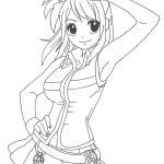 Lucy Heartfilia Smiling coloring pages