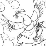 Master Crane screaming coloring pages