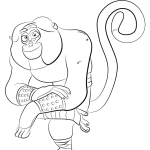 Master Monkey coloring pages