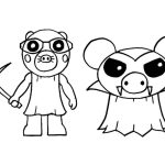 Mimi and Vampire Piggy Roblox coloring pages