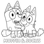 Muffin and Socks coloring pages
