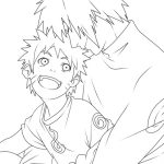 Naruto and Minato coloring pages