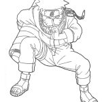 Naruto with scroll coloring pages