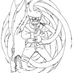 Nine tailed fox Naruto coloring picture free