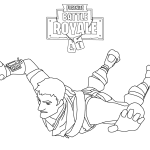 Parachute In Fortnite coloring page