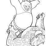 Po Beating Tai Lung coloring pages