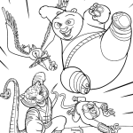 Po and The Furious Five coloring sheets