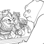 Po discusses with The Wolves coloring pages