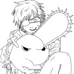 Printable Chainsaw Man coloring pages