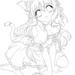 Pussycat anime coloring pages