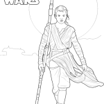 Rey Star Wars coloring pages