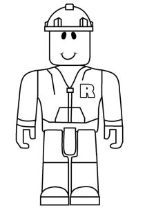 Roblox worker coloring pages