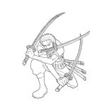 Roronoa zoro skill coloring pages
