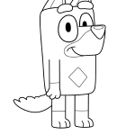 Rusty Bluey coloring pages