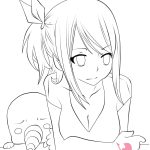Sad Lucy Anime coloring pages