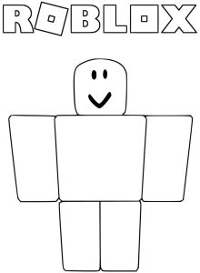 Simple Roblox coloring pages