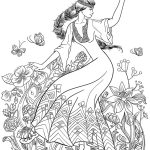 Slavic Girl Dance coloring pages