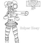 Sniper Zoey Fortnite coloring page