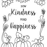 Sow Kindness Reap Happiness coloring pages