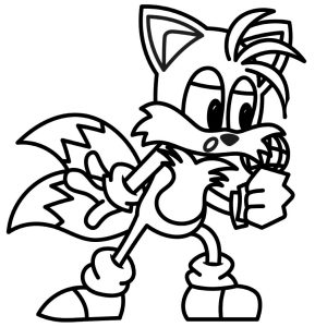 Tails Exe FNF coloring pages