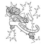 Tigress fight coloring pages