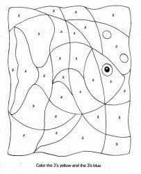 Very Simple Color by Number coloring page
