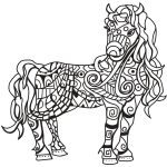 Zentangle Horse coloring pages
