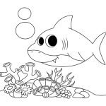 Cute baby shark coloring pages