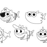 Family Baby Shark coloring pages