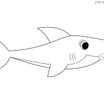 Mama shark coloring pages