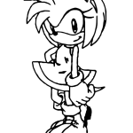 Amy Rose Sonic coloring picture