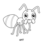 Cartoon Ant coloring pages