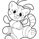 Cat Bee Poppy Playtime coloring picture