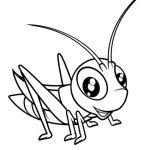 Cute Grasshopper coloring pages