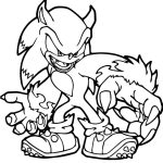 Evil Sonic coloring page
