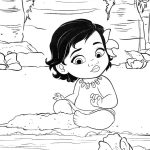 Moana baby coloring pictures