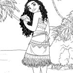 Moana cute coloring pages
